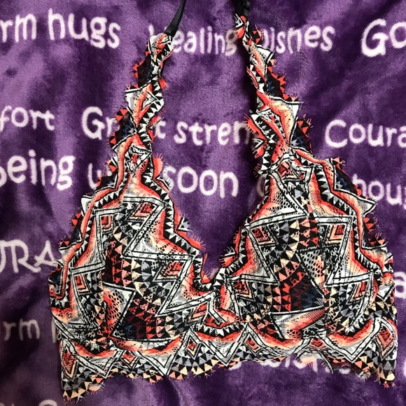 Victoria’s Secret pink halter bra multicolored - Picture 2 of 4